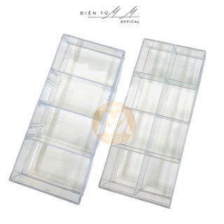 Hộp linh kiện 4 ngăn mica trong suốt ( có nắp )