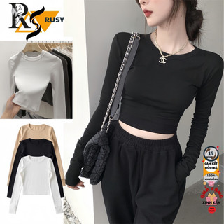 Áo thun gan tay dài croptop