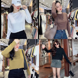 ÁO TAY DÀI CROPTOP FORM RỘNG CÁ TÍNH HÌNH THẬT UP Ở CUỐI