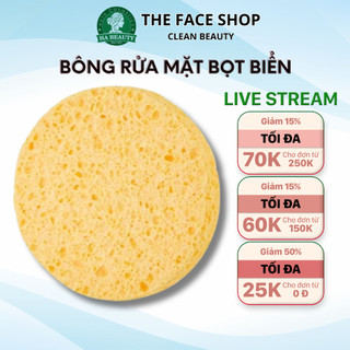 Bọt biển rửa mặt Làm sạch mịn da The Face Shop Daily Beauty Tools Cellulose Cleansing Sponge 1ea