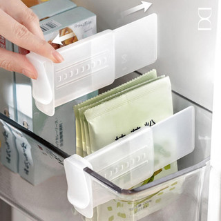 Bộ 4 kẹp nhựa chia ngăn cánh cửa tủ lạnh có thể điều chỉnh kích thước, kẹp cố định cánh tủ