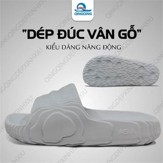 Dép nam nữ quai ngang asia đúc vân gỗ thời thượng,nhựa eva nhẹ -hàng chính hãng dme386