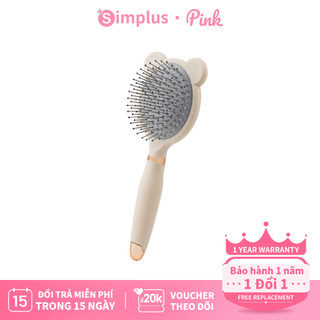 Simplus Pink Lược chải tóc đệm hơi - Lược massage da đầu, răng lược tròn dẻo bền, có lỗ thoát khí MFSH001