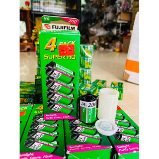 Combo pack 4 cuộn Fujicolor Super HQ 200 24exp date 09/2004 film 35mm phim outdate hết hạn