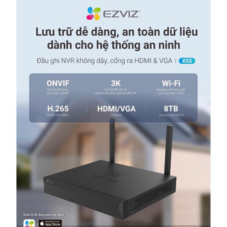  Đầu ghi hình Ezviz 8 kênh CS-X5S  8W  X5S  4W   Hàng chính hãng 