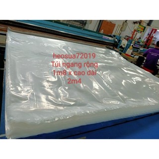  Túi nilon bọc nệm  đóng hàng ngang 1m8 x2m4  bọc nệm 1m6 dày 20cm đổ xuống   hàng dày 