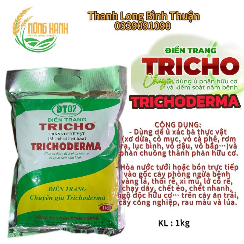 [Rẻ vô địch] [Chính hãng] GÓI 1 KG TRICHODERMA - PHÂN VI SINH TRICHODERMA ĐIỀN TRANG