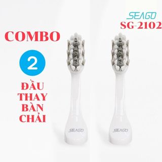 Combo 2 đầu bàn chải điện sóng âm Seago SG-2102