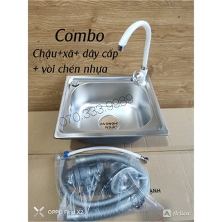 Chậu rửa chén inox 1 ngăn - KT42x37