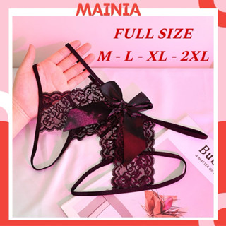 Quần Lót Ren Xẻ Đáy Nơ Sau Mông 5008 MAINIA Bigsize Queen Of Night