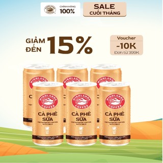 Lốc 6 Lon Cà Phê Sữa Đá Highlands Coffee 185ml/lon