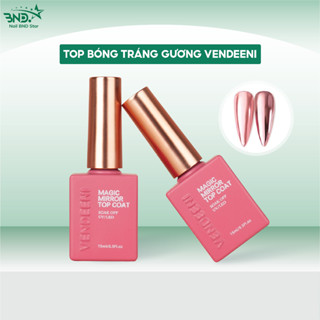 Top bóng chà tráng gương Vendeeni 15ml - Sơn gel top coat bám bột tráng gương bền màu móng