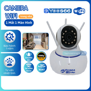 (BẢO HÀNH 12 tháng) Camera WIFI App YOOSEE Trong Nhà, 3 Râu Đường Truyền Nhanh, Đàm Thoại 2 Chiều
