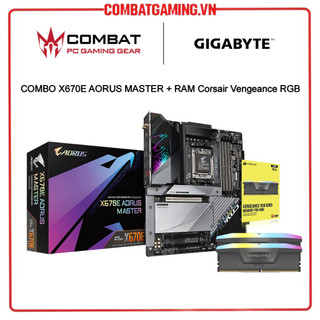 COMBO Mainboard X670E AORUS MASTER + RAM CORSAIR VENGEANCE RGB Chính Hãng