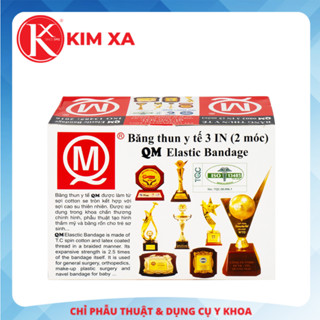 BĂNG THUN 3 IN (2 móc) QM ELASTIC BANDAGE (hộp 12 cuộn)