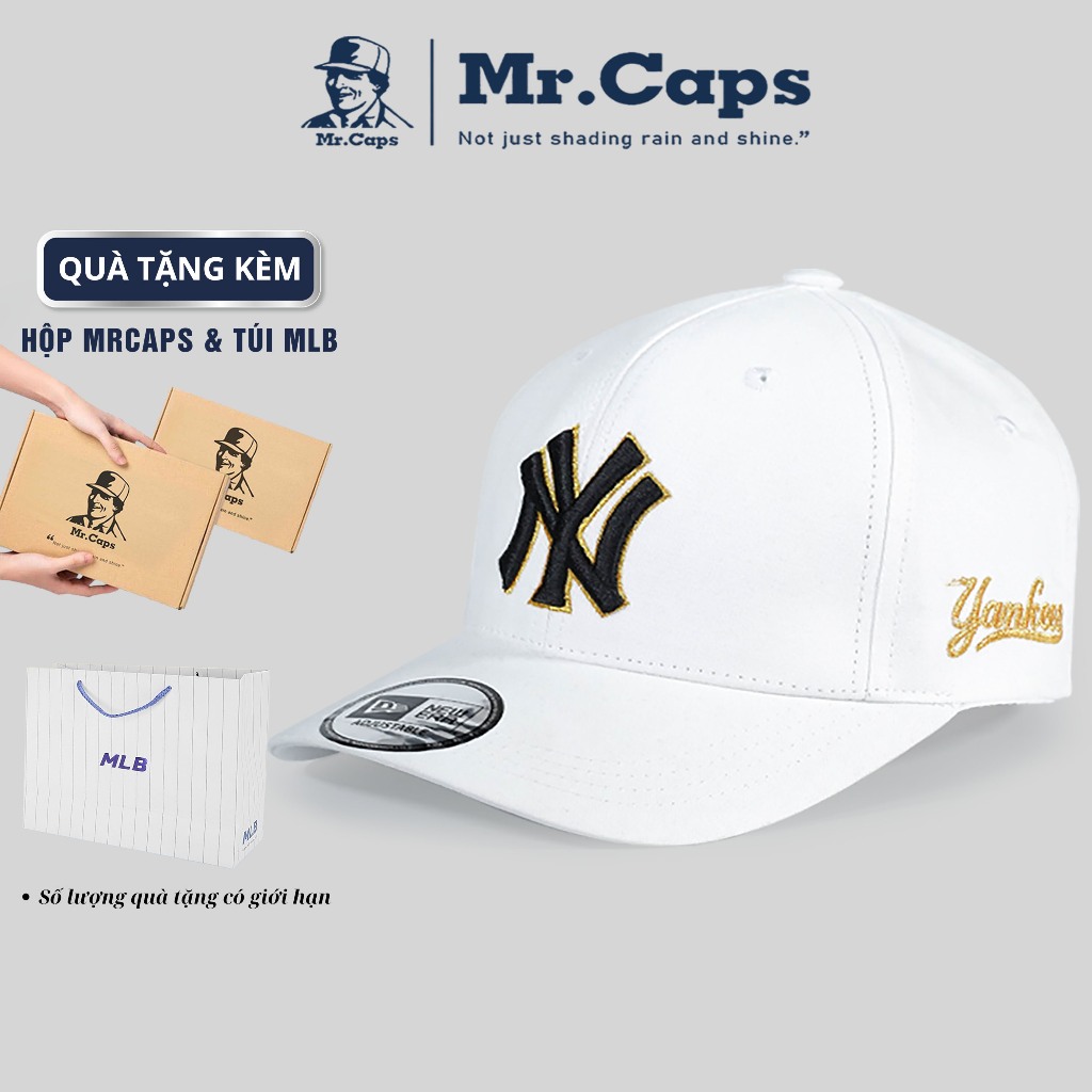 Mũ nam nữ NY kèm Full Box [Hộp + Túi MLB] - Nón lưỡi trai unisex thời trang thể thao unisex logo cạnh cao cấp Mrcap NY03 | BigBuy360 - bigbuy360.vn