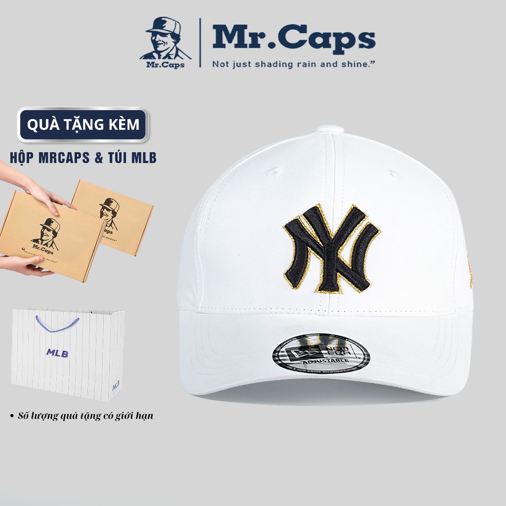 Mũ nam nữ NY kèm Full Box [Hộp + Túi MLB] - Nón lưỡi trai unisex thời trang thể thao unisex logo cạnh cao cấp Mrcap NY03 | BigBuy360 - bigbuy360.vn
