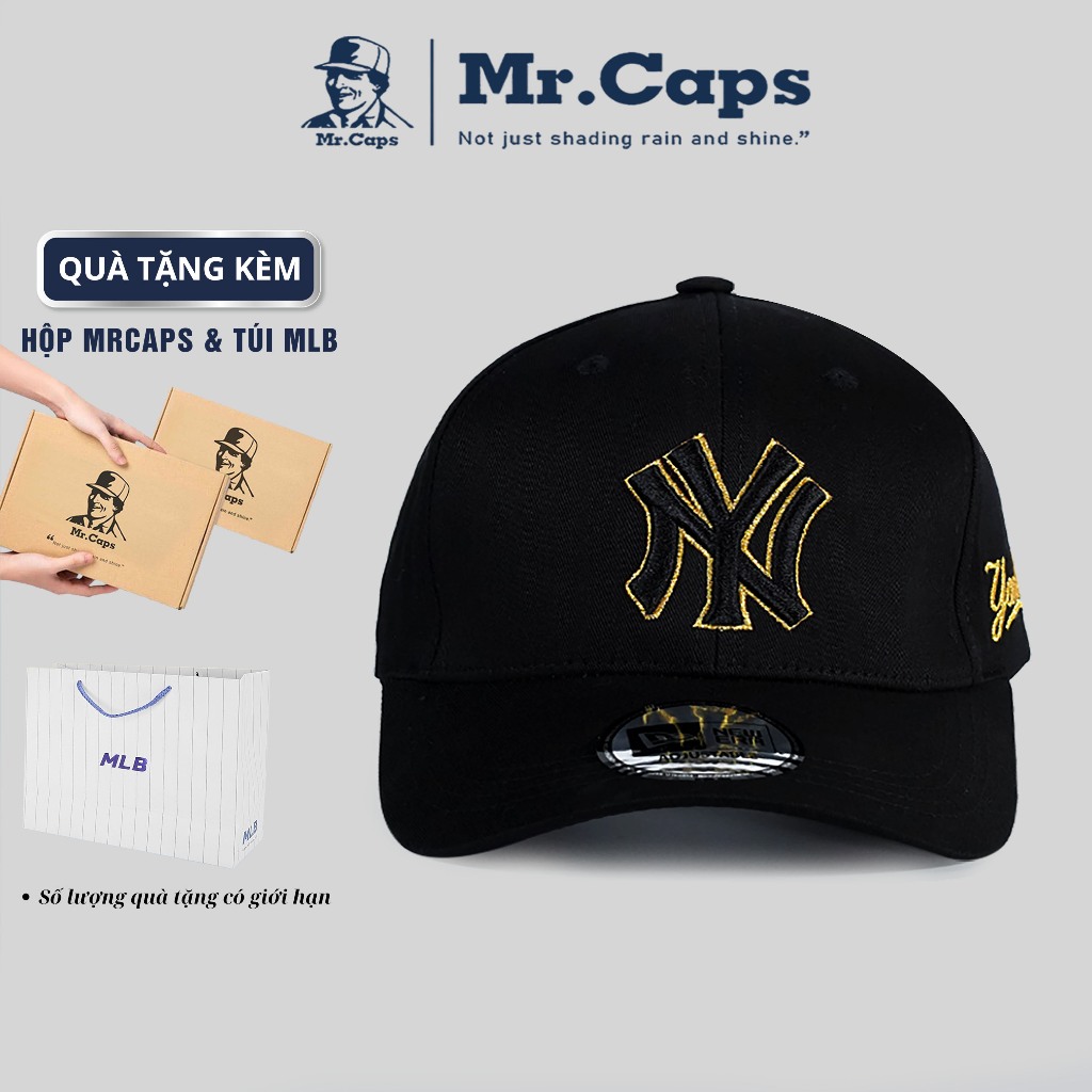 Mũ nam nữ NY kèm Full Box [Hộp + Túi MLB] - Nón lưỡi trai unisex thời trang thể thao unisex logo cạnh cao cấp Mrcap NY03 | BigBuy360 - bigbuy360.vn
