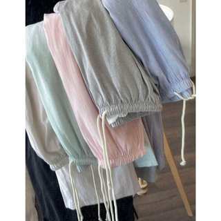 Quần dài sọc cotton ống rộng hot trend