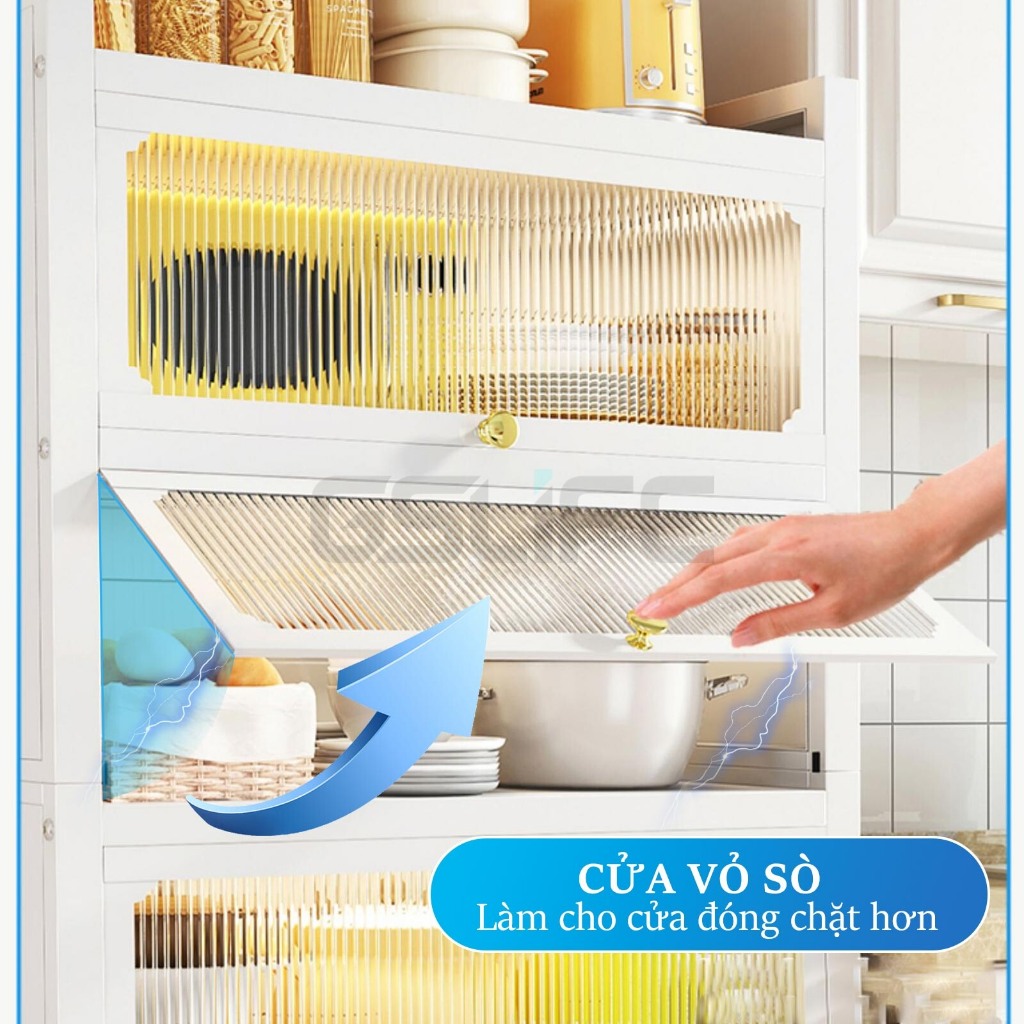 Gslife Kệ Để Đồ 70/80cm-Kệ Nhà Bếp Đa Năng Kệ Để Nôi, Kệ Lò Vi Sóng,Có Bánh Xe, Chống Bụi