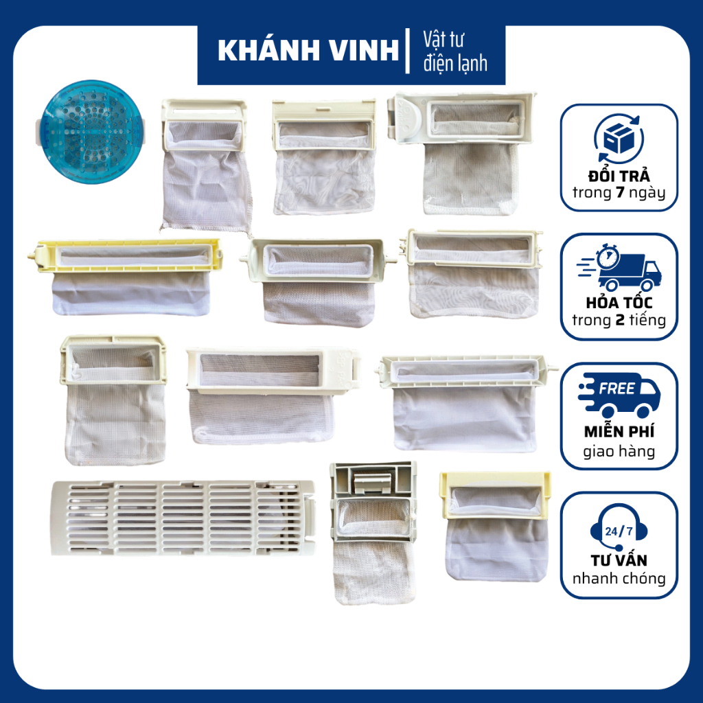 (Nhiều mẫu) Túi lưới lọc máy giặt LG HITACHI TOSHIBA SANYO AQUA PANASONIC - lưới lọc cặn máy giặt NHIỀU HÃNG