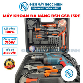 Máy khoan đa năng khoan điện cầm tay BSH GSB 13RE đầy đủ bộ đồ nghề lõi đồng 100% bảo hành 6 tháng
