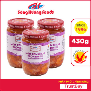 3 Hũ Mắm Tôm Chua Trộn Đu Đủ Sông Hương Foods Hũ 430g - Ăn kèm , bún , phở , mì tôm , thịt nướng , tốt tiêu hóa