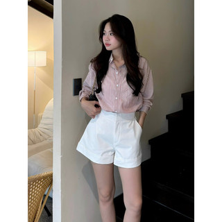 Áo sơmi - 1 túi chỉ - lệch lai - tay dài - kẻ dọc