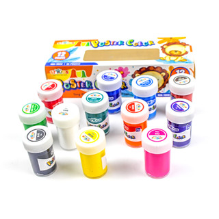   Trợ giá  Bộ màu Poster Stakids |12 màu - 20ml lọ màu màu tươi sáng mau khô bán dính tốt | SK_POS2512 