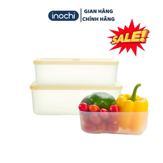 Hộp nhựa đựng thực phẩm trữ đông inochi, hộp đựng đồ ăn chữ nhật Hokkaido (900-2500-3600ml) đa năng nhiều màu tiêu chuẩn