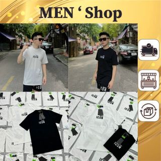 Áo thun icon thêu chữ ngực cực xịn - áo thun nam chất cực đẹp