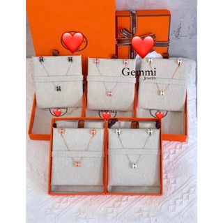   Hàng Siêu cấp - Bạc  - Set vòng chữ H HM Bạc Cao Cấp Rosegold & Whitegold - Gemmi Jewelry 