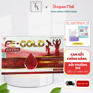 Viên uống bổ máu fe gold extra- bổ sung sắt acid folic cho bà bầu và người thiếu máu