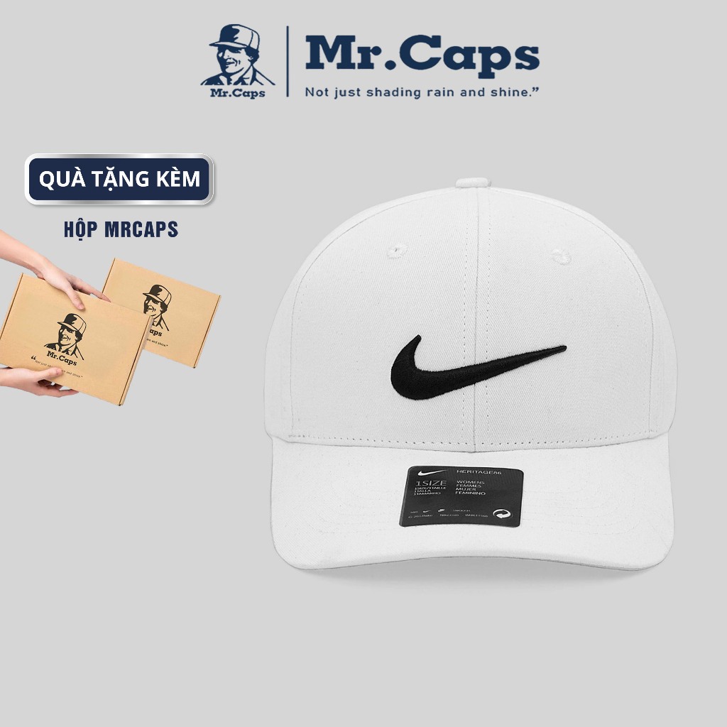 Mũ lưỡi trai Ni.ke kèm Hộp MrCaps Box - Nón kết nam nữ thời trang phong cách ulzzang unisex NK01 | BigBuy360 - bigbuy360.vn