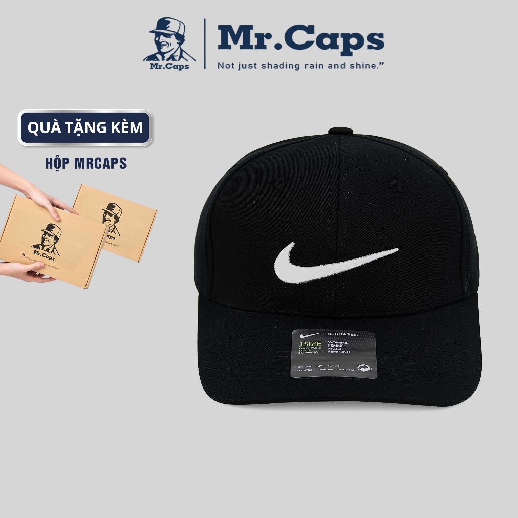Mũ lưỡi trai Ni.ke kèm Hộp MrCaps Box - Nón kết nam nữ thời trang phong cách ulzzang unisex NK01 | BigBuy360 - bigbuy360.vn