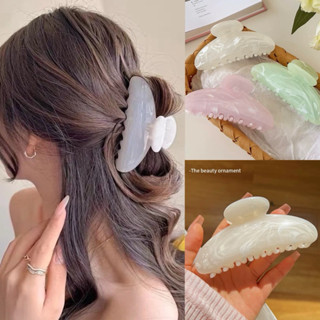 Kẹp tóc nhựa Acrylic bán nguyệt cỡ lớn nhiều màu ngọt ngào cho nữ