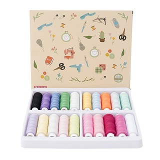  chỉ may quần áo nhiều màu 1 hộp 20 cuộn 20 màu 