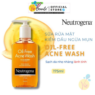Sữa rửa mặt neutrogena oil-free acne wash ngăn ngừa mụn 175ml