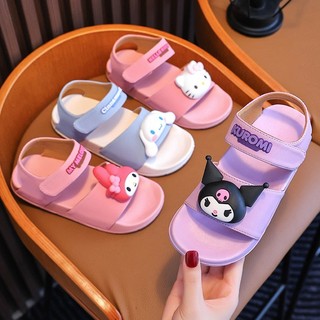 Form to Dép Sandal Dép Quai Hậu Siêu Nhẹ Quai Ngang Stick Kuromi Cho Bé Gái K121