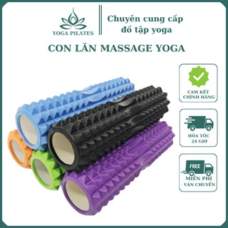 Ống Lăn Massage Yoga 33 - 45cm, Chất Liệu EVA, Chịu Lực Lên Đến 200kg, Chống Trượt, Hỗ Trợ Quá Trình Tâp Thể Hình