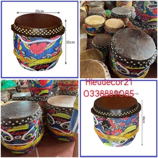 Trống múa lân (kích thước 20/25/30/35cm) (tặng kèm dùi)