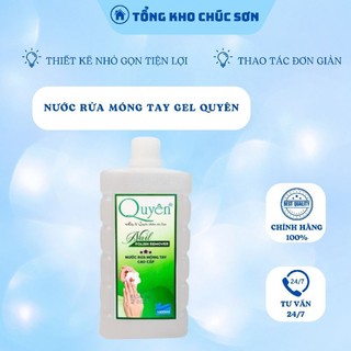 Nước rửa móng tay gel Quyên,nước lau móng chai 500ml và 1000ml