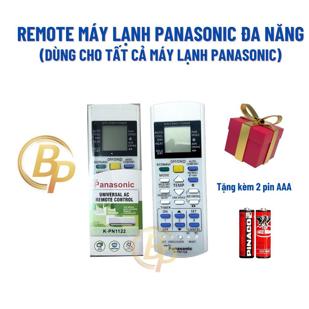 Remote điều khiển máy lạnh Panasonic Đa năng - Điều khiển điều hoà Panasonic đa năng