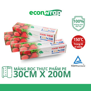 Màng Bọc Thực Phẩm PE Econwrap An toàn sức khỏe không DEHA, siêu dai dùng cho lo vi sóng