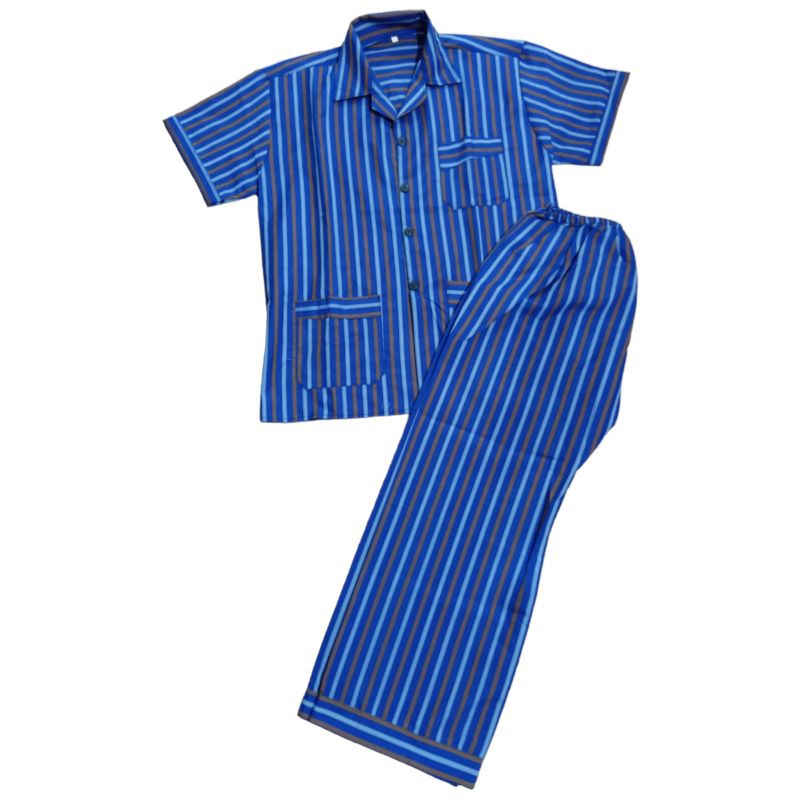 Đồ bộ pijama Nam trung niên, Bộ pijama sọc Nam áo cộc quần dài