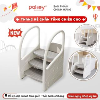 Ghế Kê Chân Có Tay Cầm Cho Bé Pakey Cao Cấp, Thang Kê Chân Toilet Tăng Chiều Cao Có Miếng Cao Su Chống Trượt An Toàn