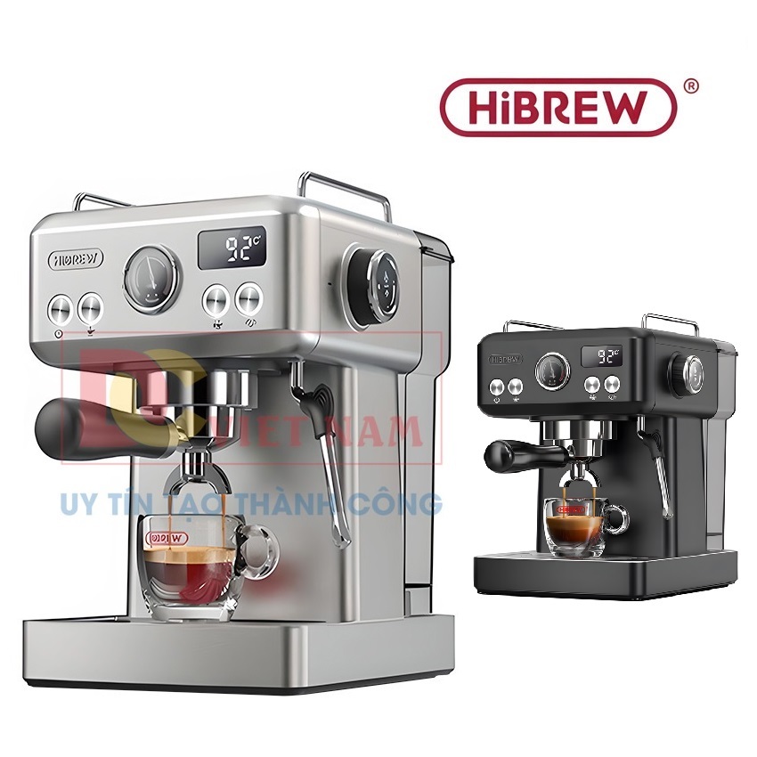 Máy Pha Cà Phê Espresso HiBREW H10A Thương Hiệu Mỹ, Tay Cầm INOX 58mm - Công Suất 1350W - 20 bar