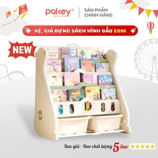 Giá Sách Cho Bé Kèm Hộc Đồ Chơi PAKEY, Kệ Sách Nhiều Tầng, Nhựa HDPE An Toàn, Dễ Dàng Lắp Ráp, Giá Sách Bảo Hành 1 Năm