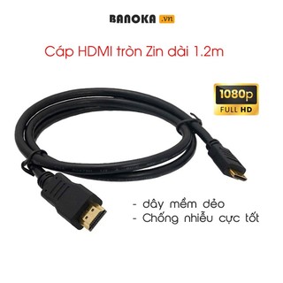 Cáp HDMI tròn Zin dài 1.2m Chuẩn full HD 1080P, Dây HDMI chống nhiễu cực tốt, vỏ nhựa chống cháy