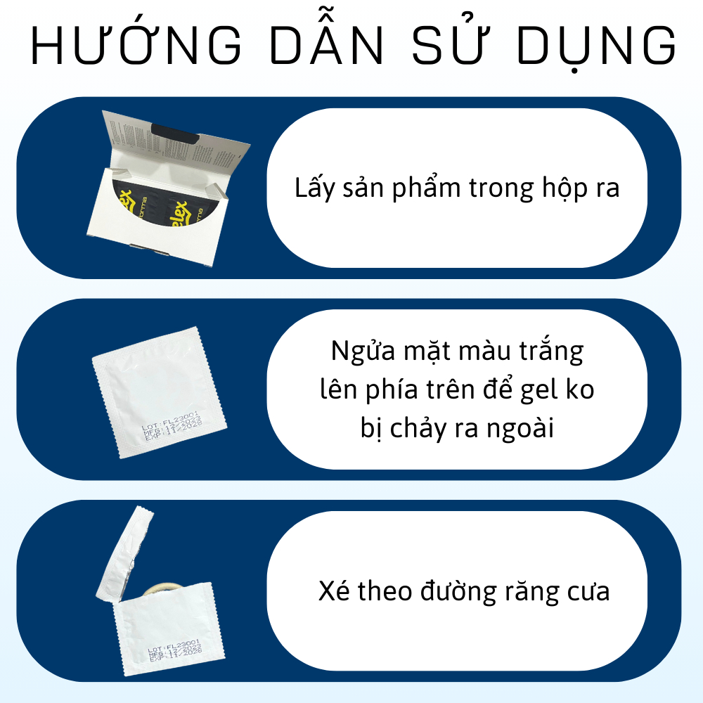 Bao cao su Feelex Performance, nhiều gel bôi trơn - Hộp 10 bcs